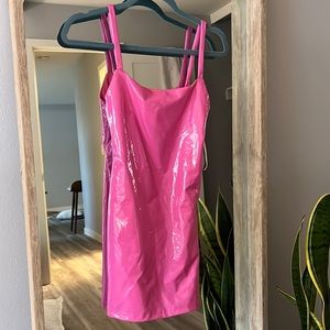 super down pink dress